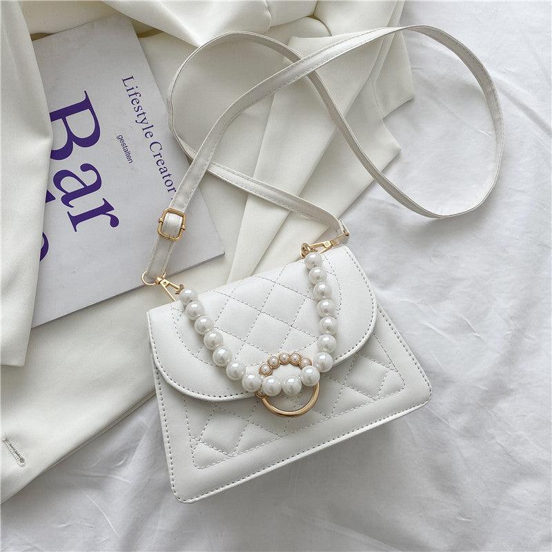 Hand-held Pearl Chain Bag Summer Shoulder Messenger Square Bag - BUNNY BAZAR
