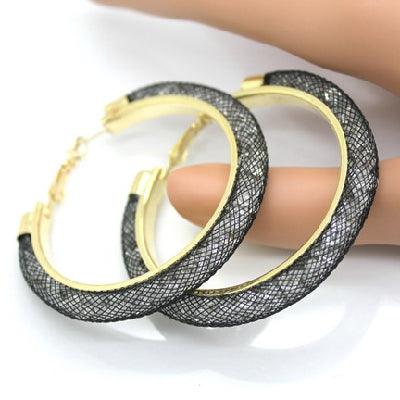 Gold-plated Earrings, Crystal Mesh Chain, Female Earring Jewelry - BUNNY BAZAR