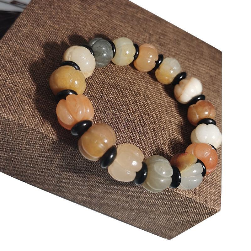 Gold Silk Jade Ethnic Style Bracelet - BUNNY BAZAR