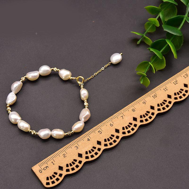 Natural Freshwater Pearl Double-sided Polished Bracelet - BUNNY BAZAR