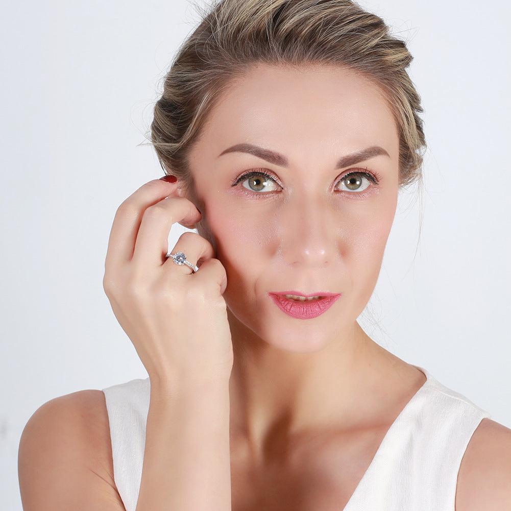 RINNTIN S925 Sterling Silver Diamond Ring Korea - BUNNY BAZAR