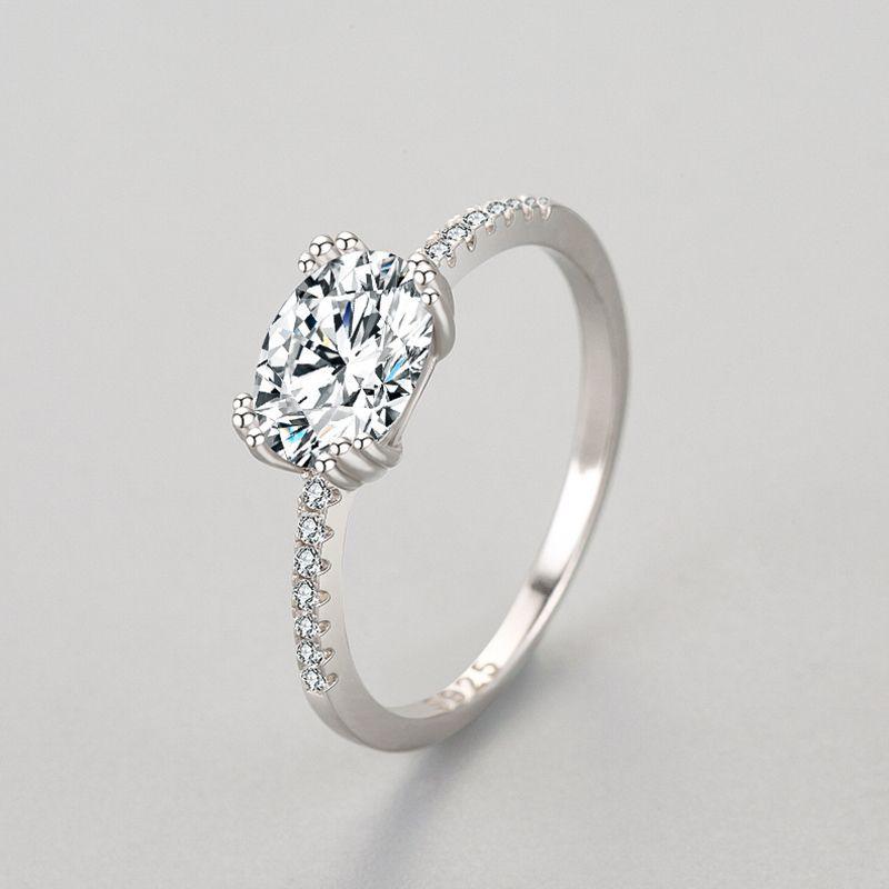 Huadan-shaped Center Stone Wedding Ring - BUNNY BAZAR