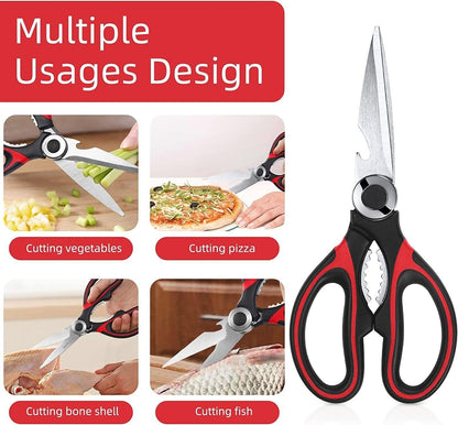 2PC Kitchen Shears Utility Kitchen Scissors Stainless Steel HEAVY DUTY Meat Tool - BUNNY BAZAR