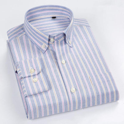 Oxford Shirt Men's Long-Sleeved Shirt - BUNNY BAZAR