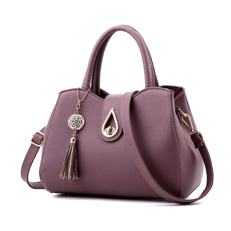 Women Handbag Bag Ladies Tassel High Quality PU Leather Totes Bags Brief Women Shoulder Bag Ladies Bags - BUNNY BAZAR