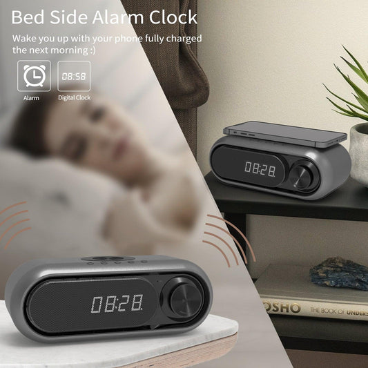 Bedside Wireless Charging Audio LED Alarm Clock - BUNNY BAZAR