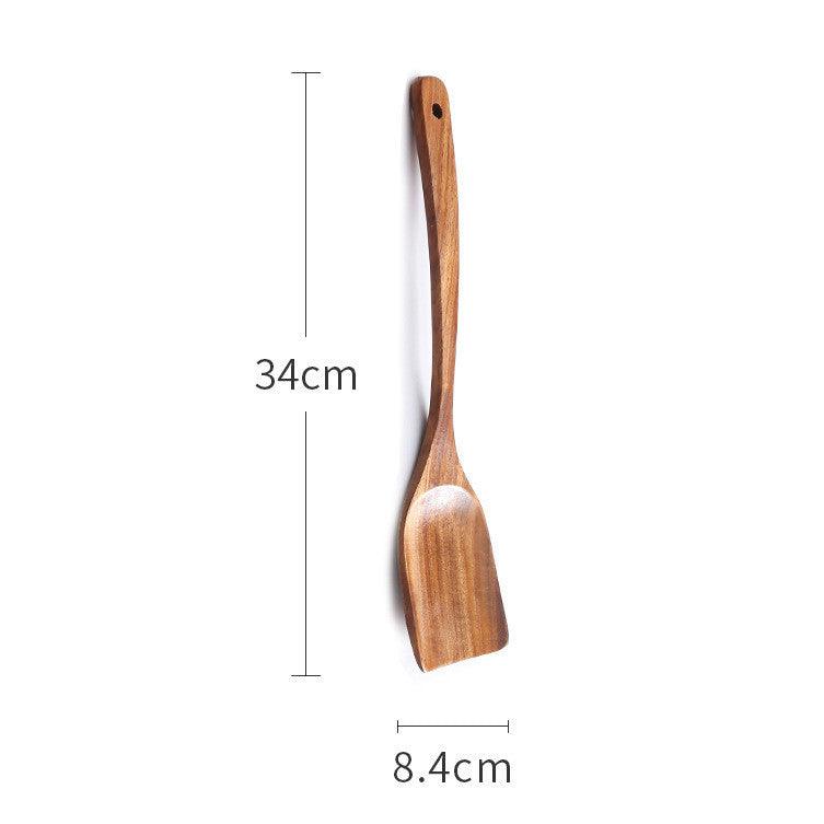 Acacia Wood Non-stick Frying Pan With Wooden Spatula - BUNNY BAZAR