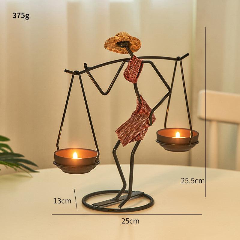 Creative Candle Holder Iron Home Decoration Kitchen Restaura - BUNNY BAZAR