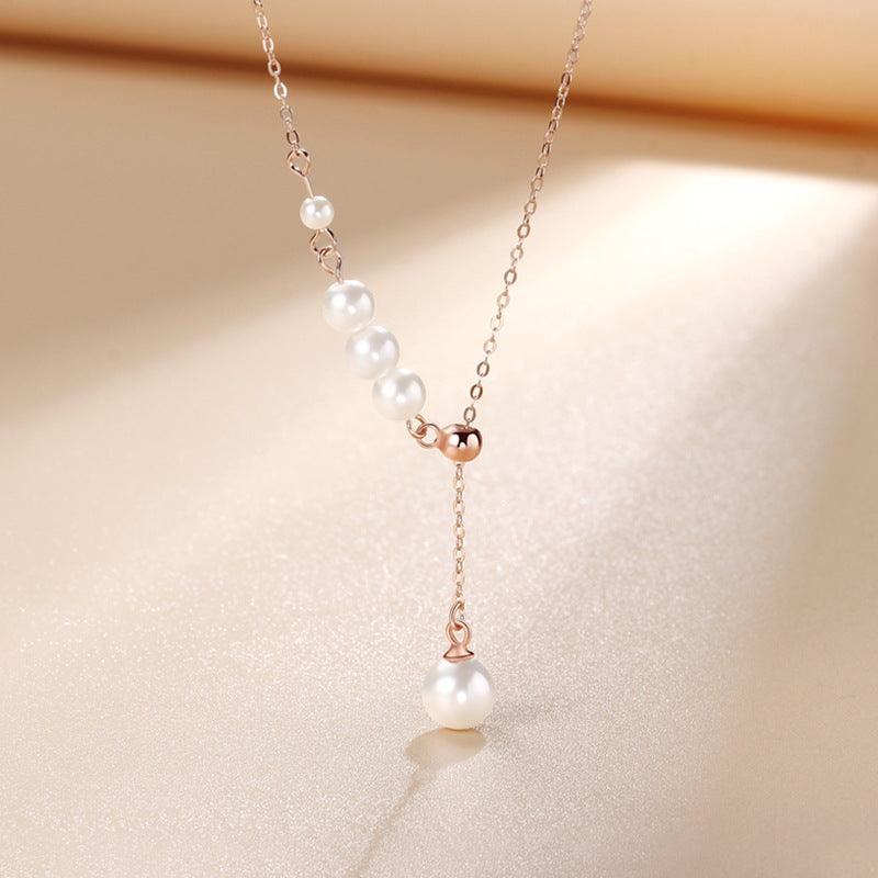 Women's Simple Temperament Versatile Tassel Pearl Necklace - BUNNY BAZAR