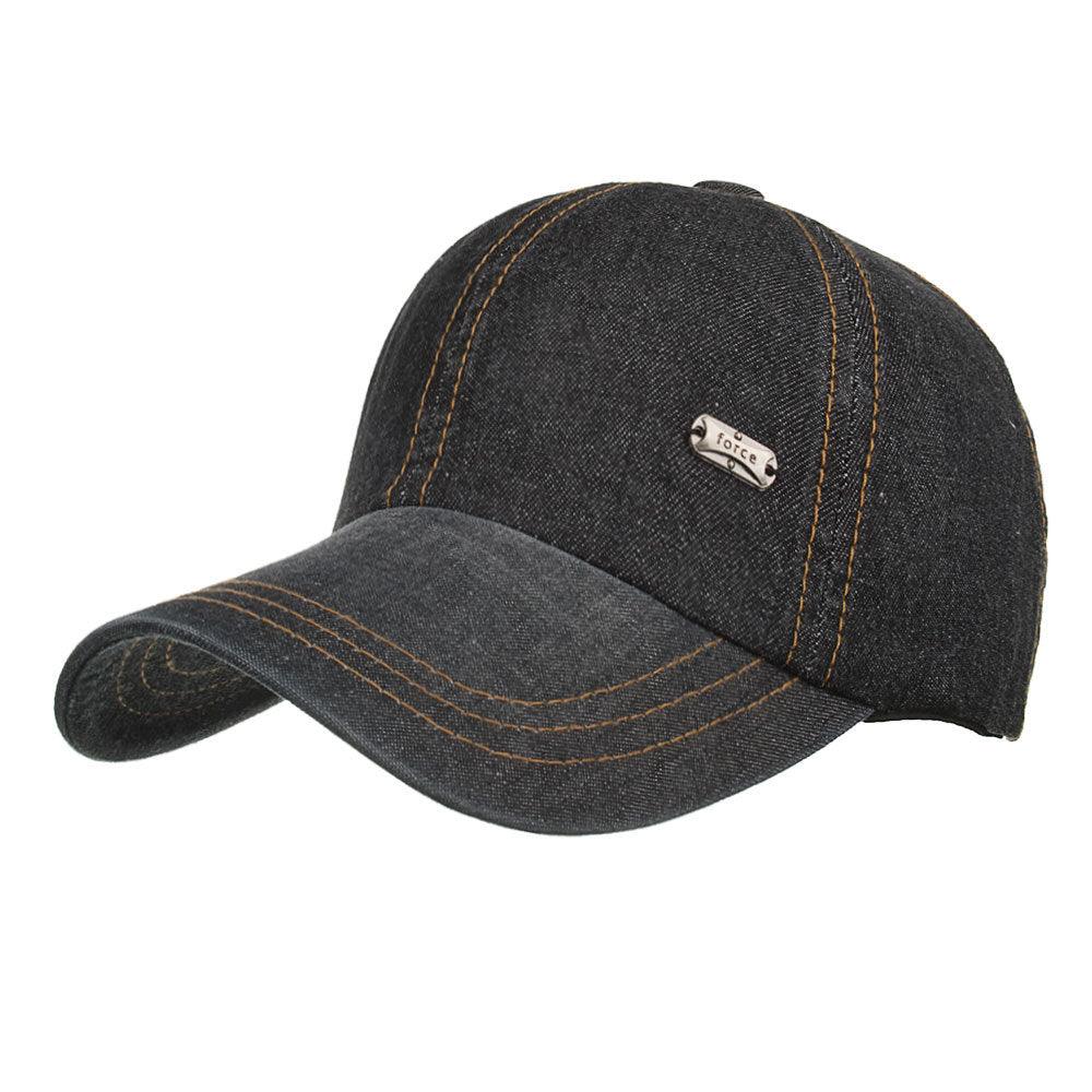 Casual Trendy Iron Mark Denim Baseball Hat - BUNNY BAZAR