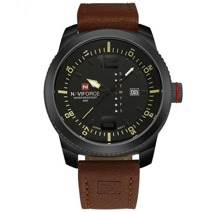 Men's Quartz Watch Waterproof Calendar Watch Belt Casual Men's Watch - BUNNY BAZAR