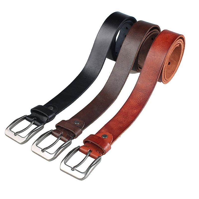 Washed vegetable tanned top layer cowhide belt - BUNNY BAZAR