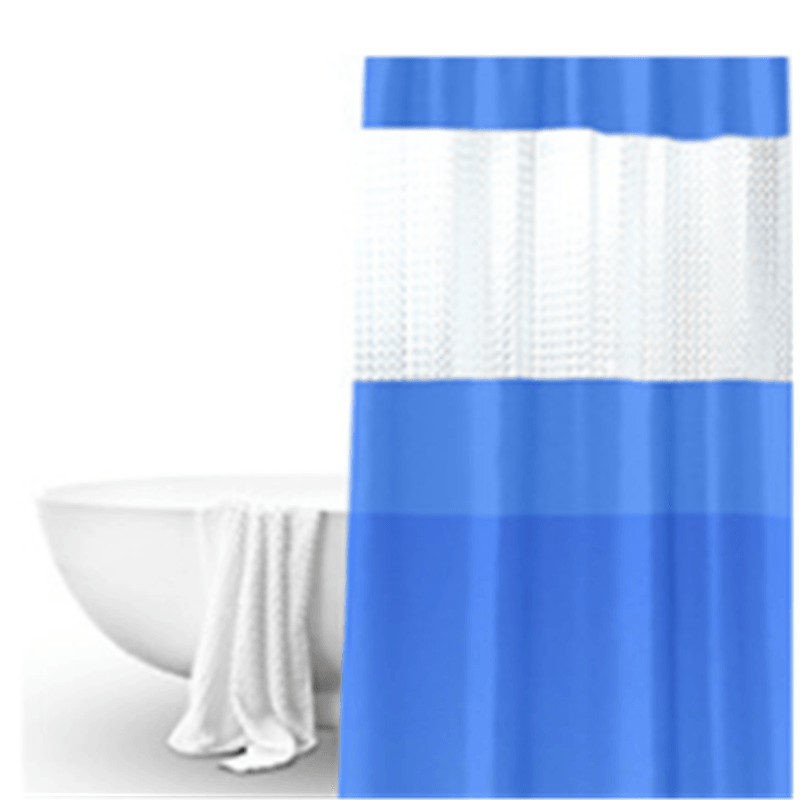 Pure color thick stitching shower curtain - BUNNY BAZAR