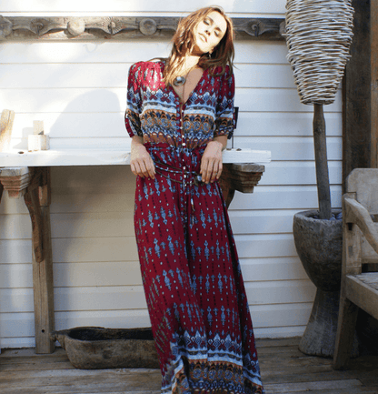 Women Beach Boho Maxi Dress - BUNNY BAZAR