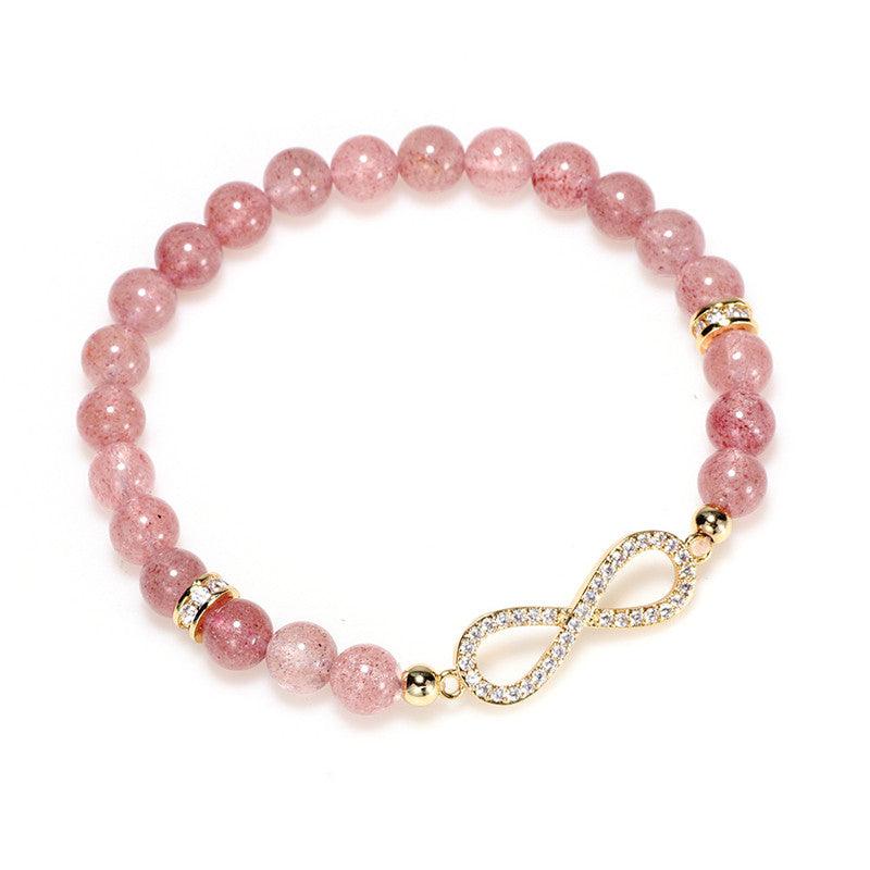 Natural Strawberry Crystal Zircon Bracelet Makes a Perfect Gift For Any Couple - BUNNY BAZAR