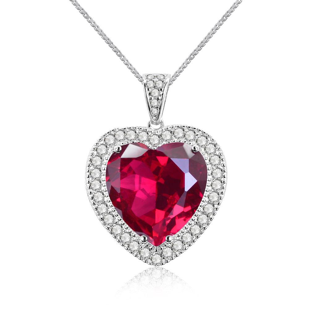 Zircon Heart Necklace - BUNNY BAZAR