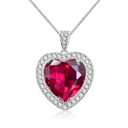 Zircon Heart Necklace - BUNNY BAZAR