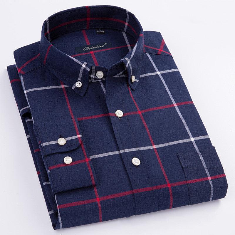 Oxford Shirt Men's Long-Sleeved Shirt - BUNNY BAZAR