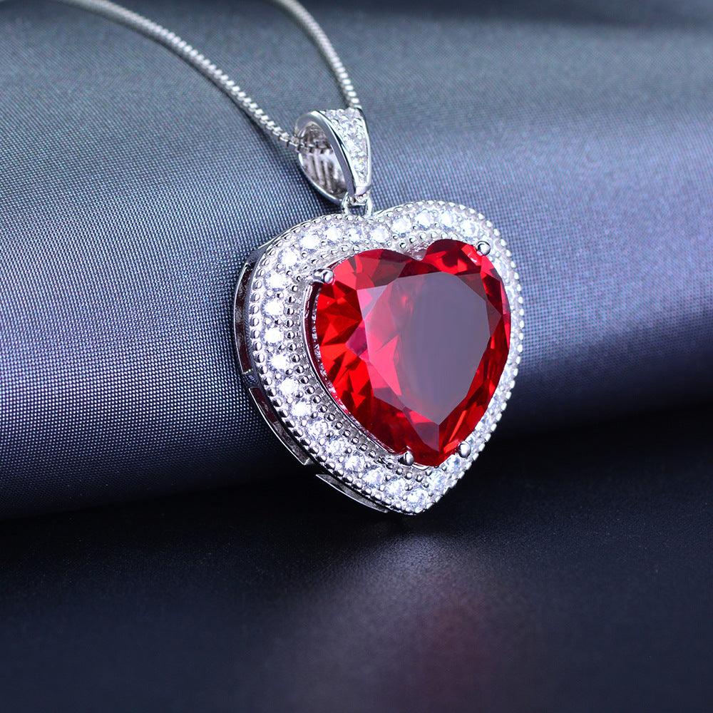 Zircon Heart Necklace - BUNNY BAZAR