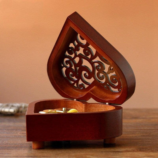 Handmade Wooden Music Box Happy Birthday Gift Luxury Love Music Box - BUNNY BAZAR