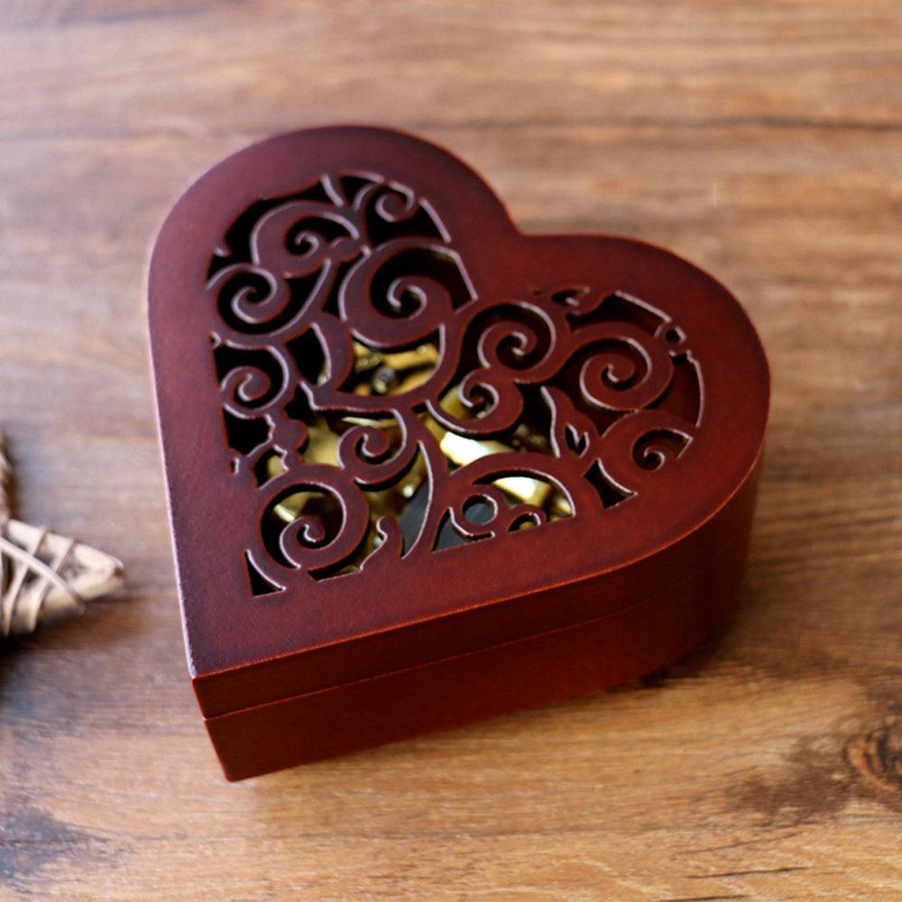 Handmade Wooden Music Box Happy Birthday Gift Luxury Love Music Box - BUNNY BAZAR