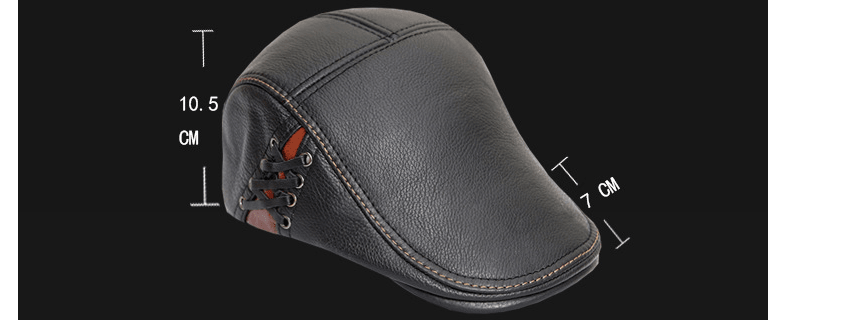 Men's leather cap - BUNNY BAZAR