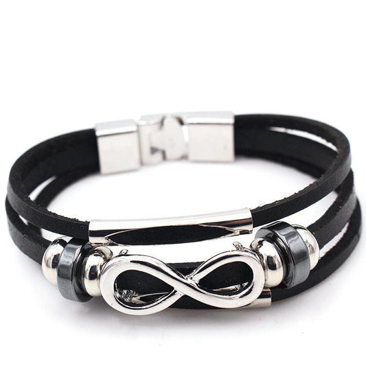 Leather Leather Bracelet Bracelet For men Figure 8 - BUNNY BAZAR