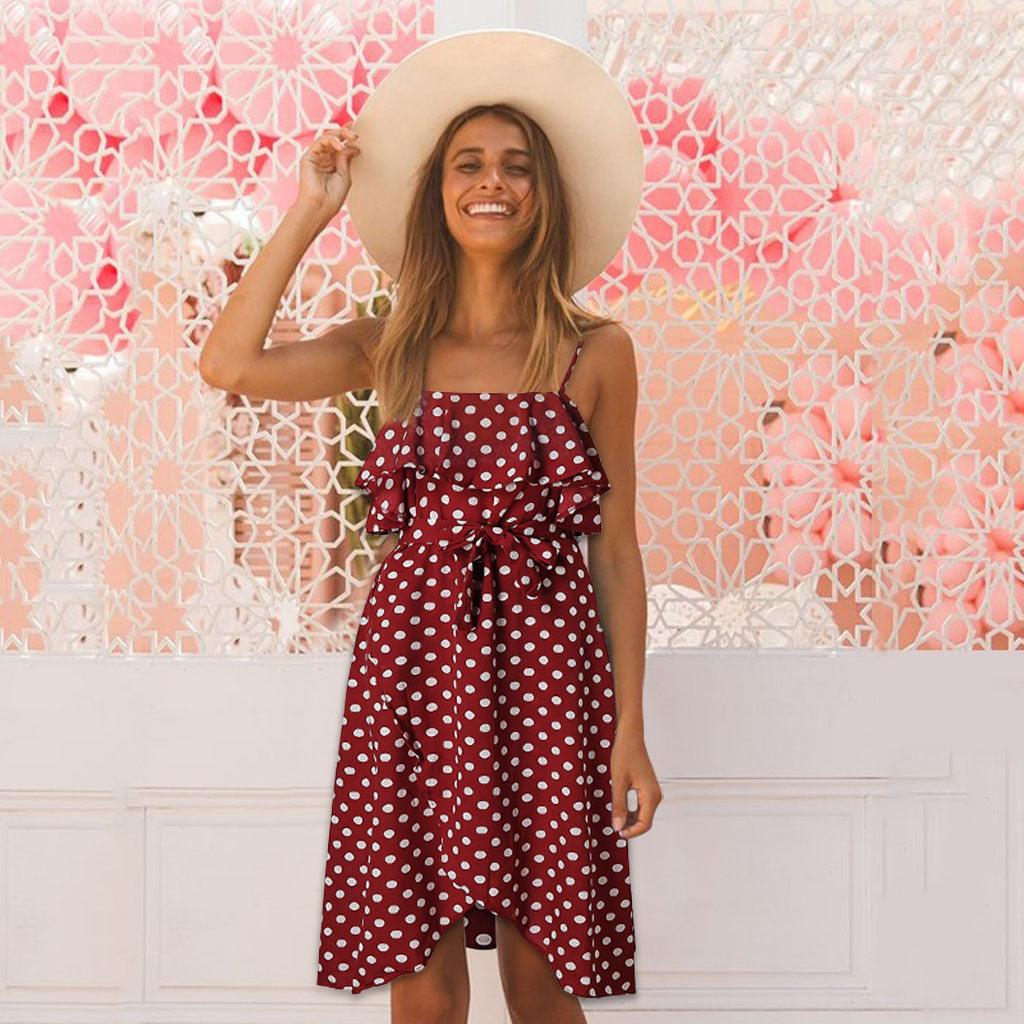 Ruffled polka dot dress - BUNNY BAZAR