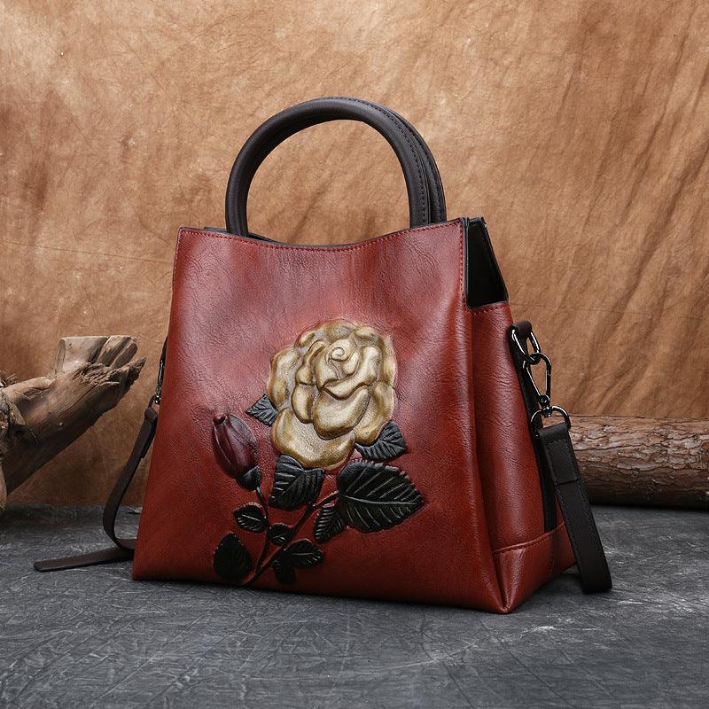 Hand-rubbed color bucket bag - BUNNY BAZAR