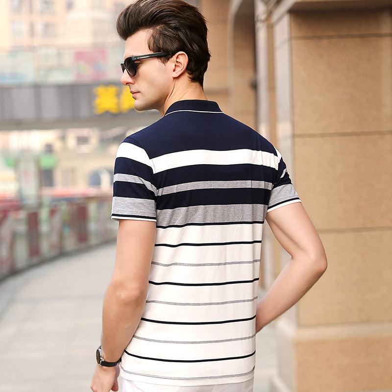 Lapel striped short sleeve - BUNNY BAZAR