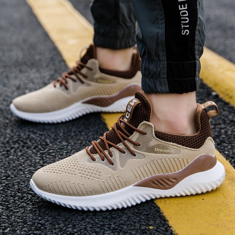 Flying Woven Shoes Breathable Men's Shoes Sports Casual Shoes Running Shoes - BUNNY BAZAR