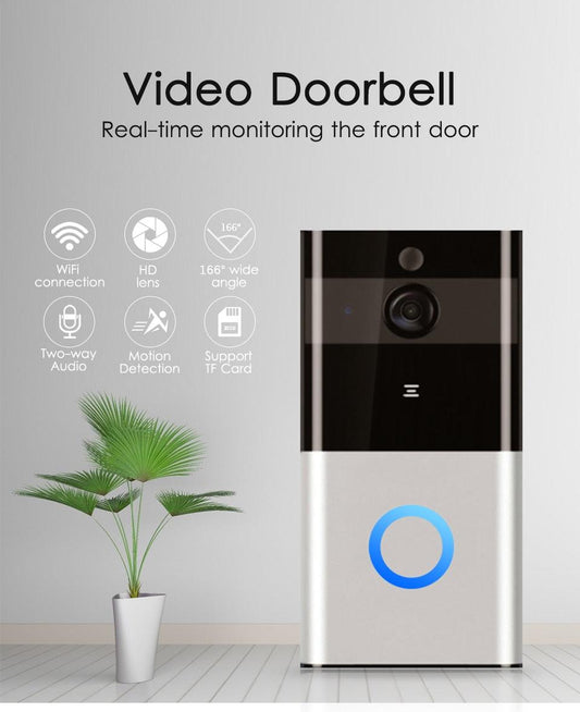 Marlboze 720P WIFI Visual Doorbell Wireless Intercom Doorbell PIR Motion Detection Night View SD card Video Smart Doorbell Ring - BUNNY BAZAR