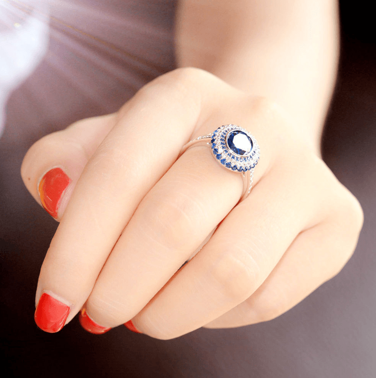 The Vow Ring Sapphire Blue Ring - BUNNY BAZAR