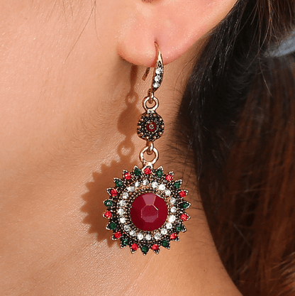 Traditional Ruby Earring - BUNNY BAZAR