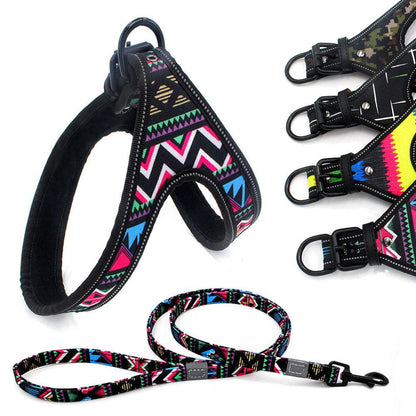 Colorful Dog Leash Dog Walking Rope Small And Medium-sized Dog Explosion-proof Dog Chain - BUNNY BAZAR