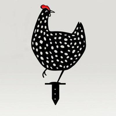 Chicken Yard Art Outdoor Garden Back Yard Gazon Stakes Hen Yard Decor - BUNNY BAZAR