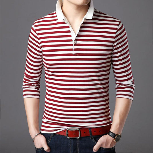 Business men's stripe T-shirt - BUNNY BAZAR