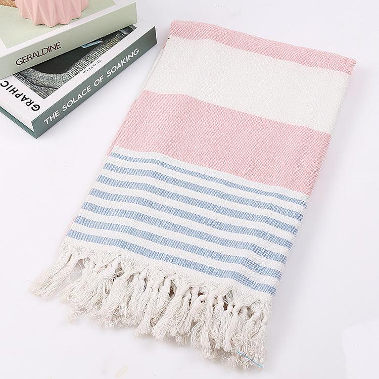 Cotton striped beach towel 100x180cm - BUNNY BAZAR