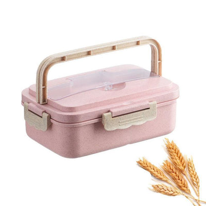 Student Lunch Box Three Grid Plastic Lunch Box Lunch Box - BUNNY BAZAR