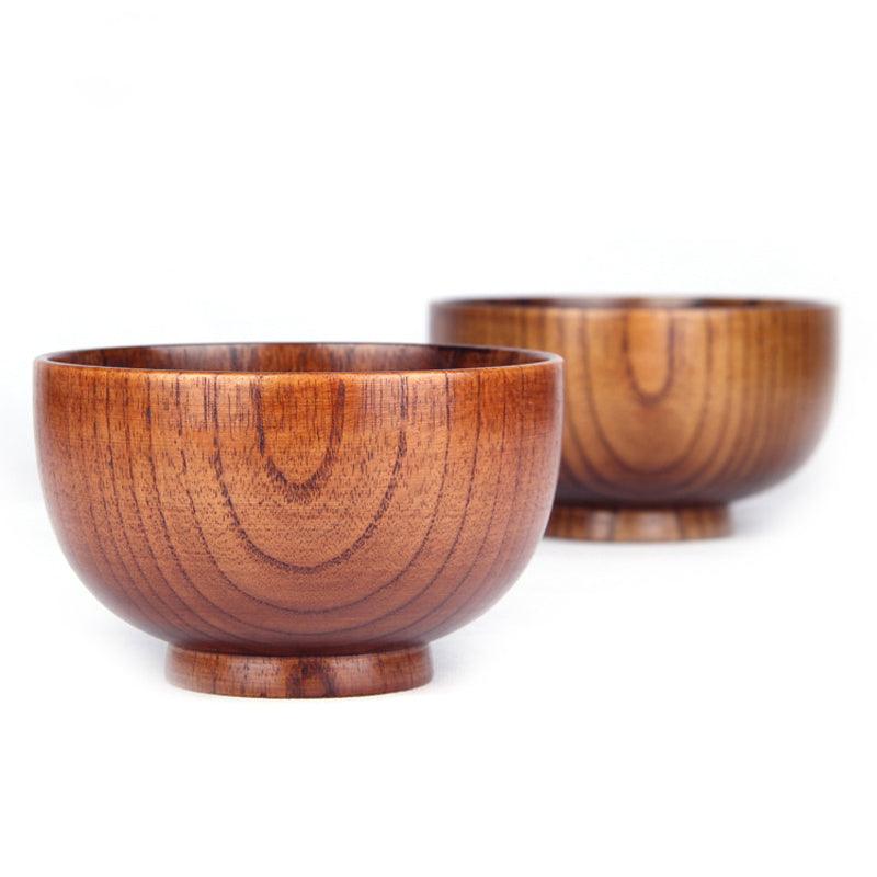 Wooden Bowl is Perfect For Serving Rice, Soup, And Salads in Japanese-Style - BUNNY BAZAR