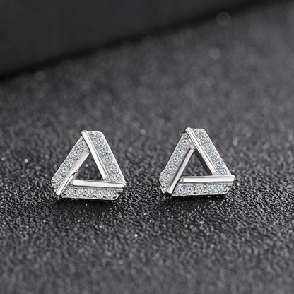 Diamond Triangle Simple Earrings - BUNNY BAZAR