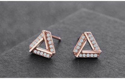 Diamond Triangle Simple Earrings - BUNNY BAZAR