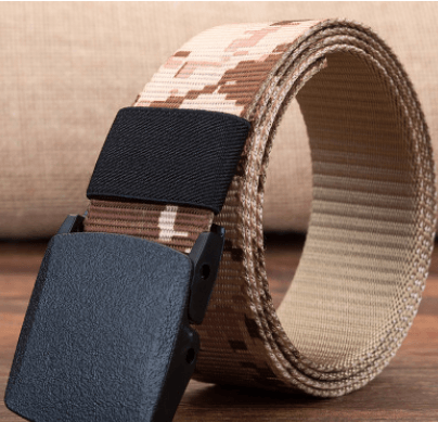 Canvas belt men hypoallergenic canvas belt woven nylon plastic buckle outdoor leisure wholesale - BUNNY BAZAR