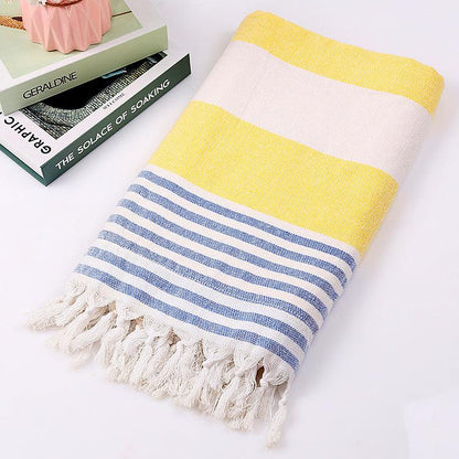 Cotton striped beach towel 100x180cm - BUNNY BAZAR