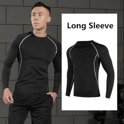 Men's UPF 50+ Long Sleeve Compression Athletic Workout Shirt - BUNNY BAZAR