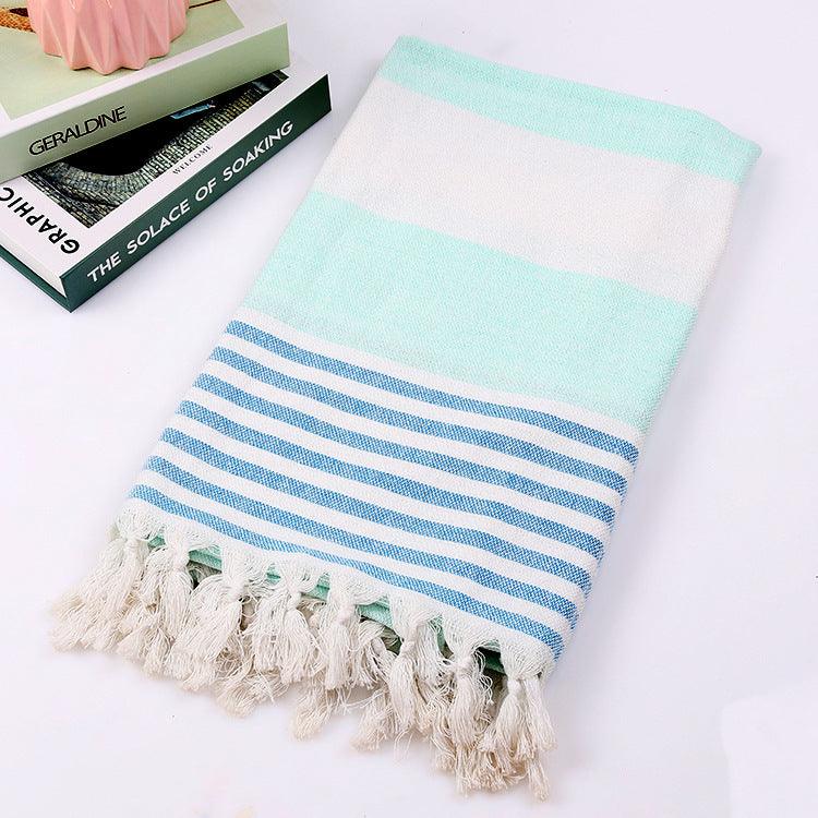 Cotton striped beach towel 100x180cm - BUNNY BAZAR