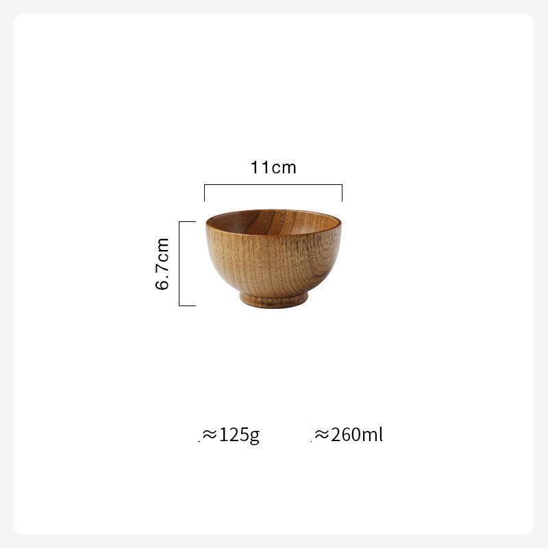 Wooden Bowl is Perfect For Serving Rice, Soup, And Salads in Japanese-Style - BUNNY BAZAR