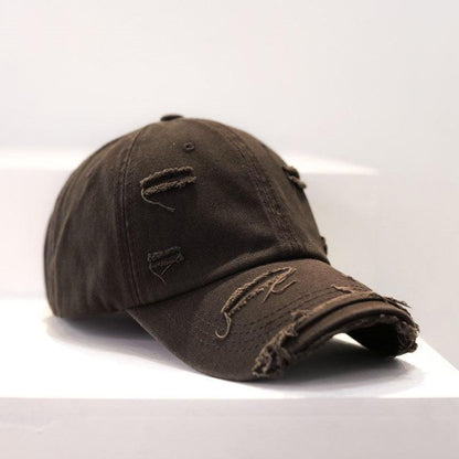 Men's Old Hip Hop Ripped Baseball Hat - BUNNY BAZAR