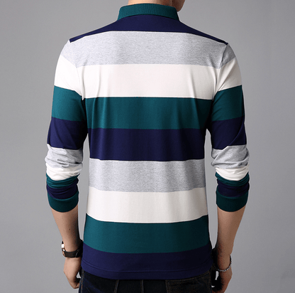 Casual men's slim stripe T-shirt - BUNNY BAZAR