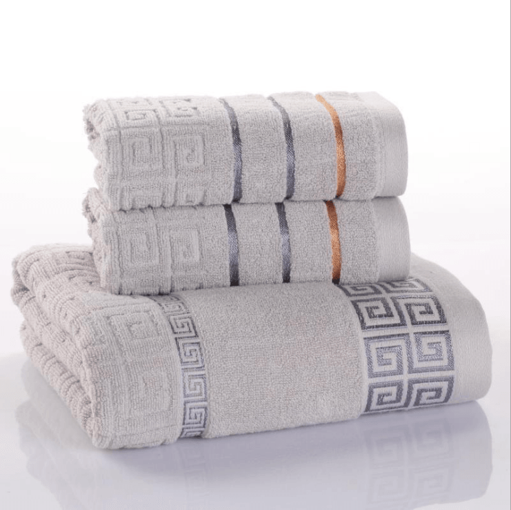 Three-piece cotton towel set - BUNNY BAZAR